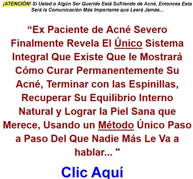 El acné se cura